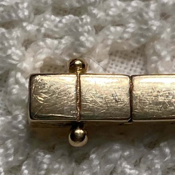 14K Beautiful and unique solid link diamond bracelet - Picture 9 of 13